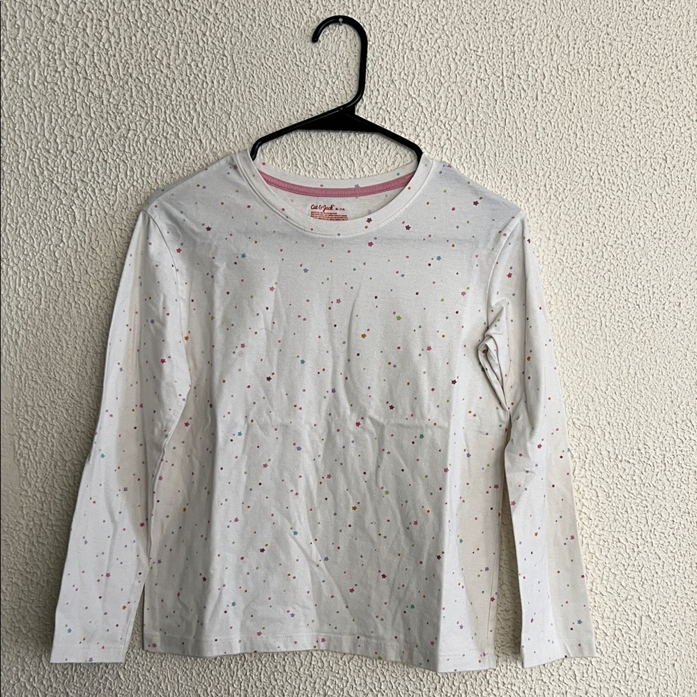 Cat & Jack Long Sleeve Rainbow Star Tee